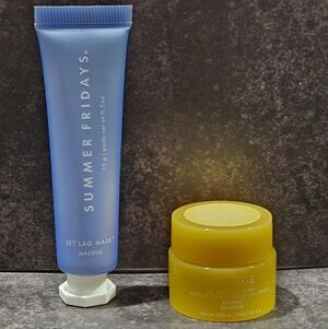 SUMMER FRIDAYS Jet Lag Mask & LANEIGE Lip Sleeping Mask in the Mango scent Mini